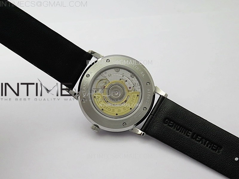 Saxonia Thin 211.026 SS SVF Silver dial On Black Leather Strap A2892